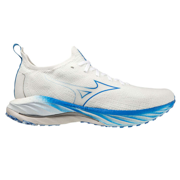 Mizuno Wave Neo Wind Womens Running Shoes White/Blue US 6.5, White/Blue, rebel_hi-res