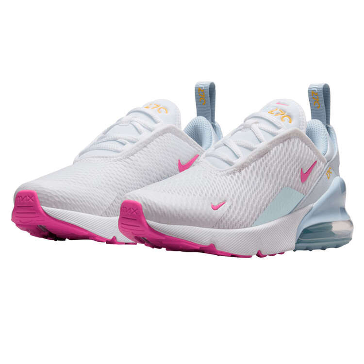 Nike Air Max 270 PS Kids Casual Shoes, White/Pink, rebel_hi-res