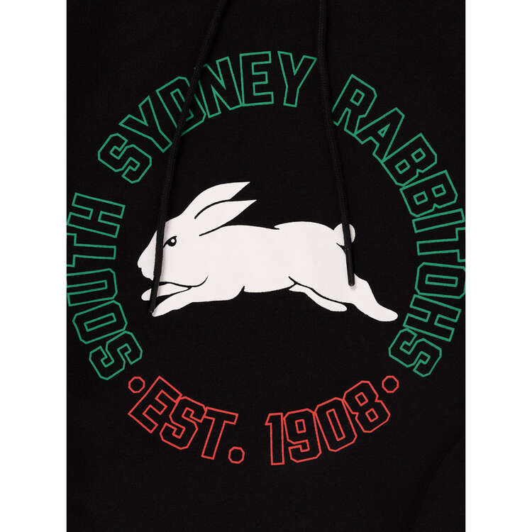 South Sydney Rabbitohs Kids 2024 Supporter Hoodie Black 8, Black, rebel_hi-res