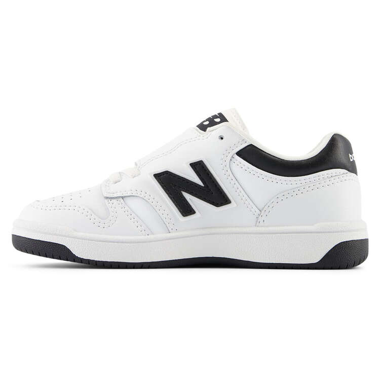 New Balance BB480 v1 PS Kids Casual Shoes, White/Black, rebel_hi-res