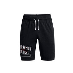 Under Armour Mens Rival Terry Athletic Department Shorts, Black, rebel_hi-res