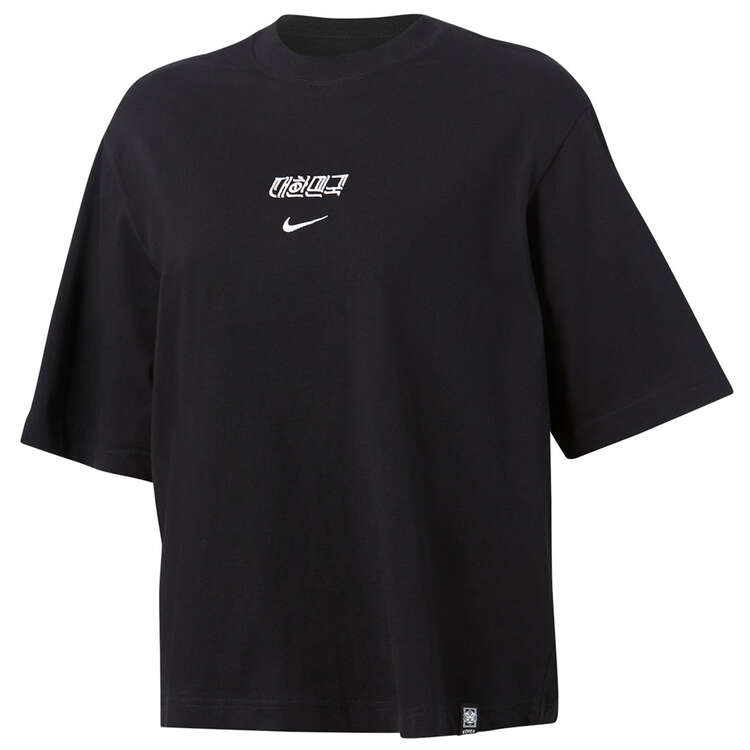 Nike Womens Korea Fearless Football Tee Black XS, Black, rebel_hi-res