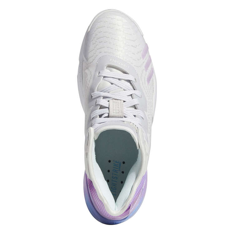 adidas D.O.N. Issue 4 Basketball Shoes Grey/Purple US Mens 8 / Womens 9, Grey/Purple, rebel_hi-res