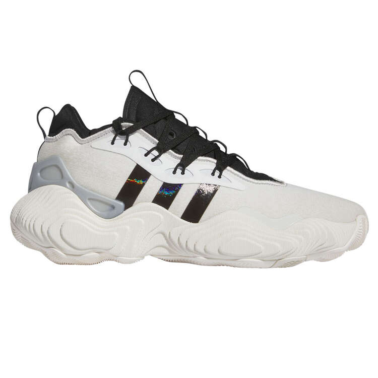 adidas Trae Young 3 Basketball Shoes Grey/Black US Mens 7 / Womens 8, Grey/Black, rebel_hi-res