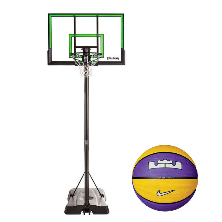 Spalding 48" Baller Hoop & Nike Lebron Ball  Basketball Set, , rebel_hi-res