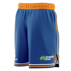 Brisbane Bullets 2021/22 Mens Authentic Home Shorts Blue XS, Blue, rebel_hi-res