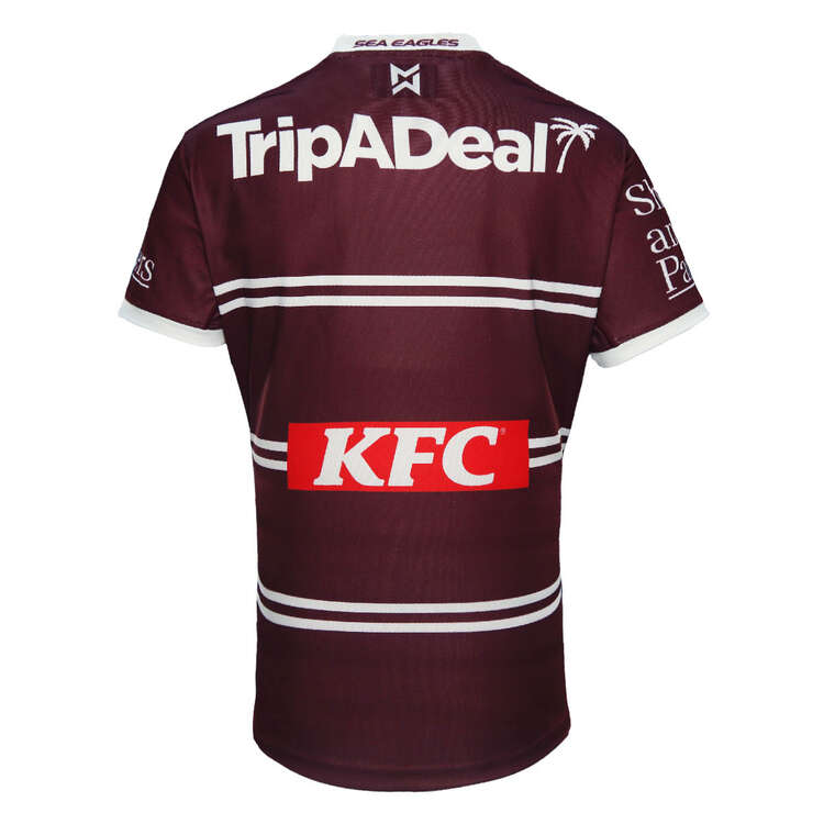 Manly Warringah Sea Eagles 2024 Mens Home Jersey Red S, Red, rebel_hi-res