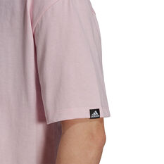 adidas Womens Soft Floral Logo Graphic Tee Pink XS, Pink, rebel_hi-res