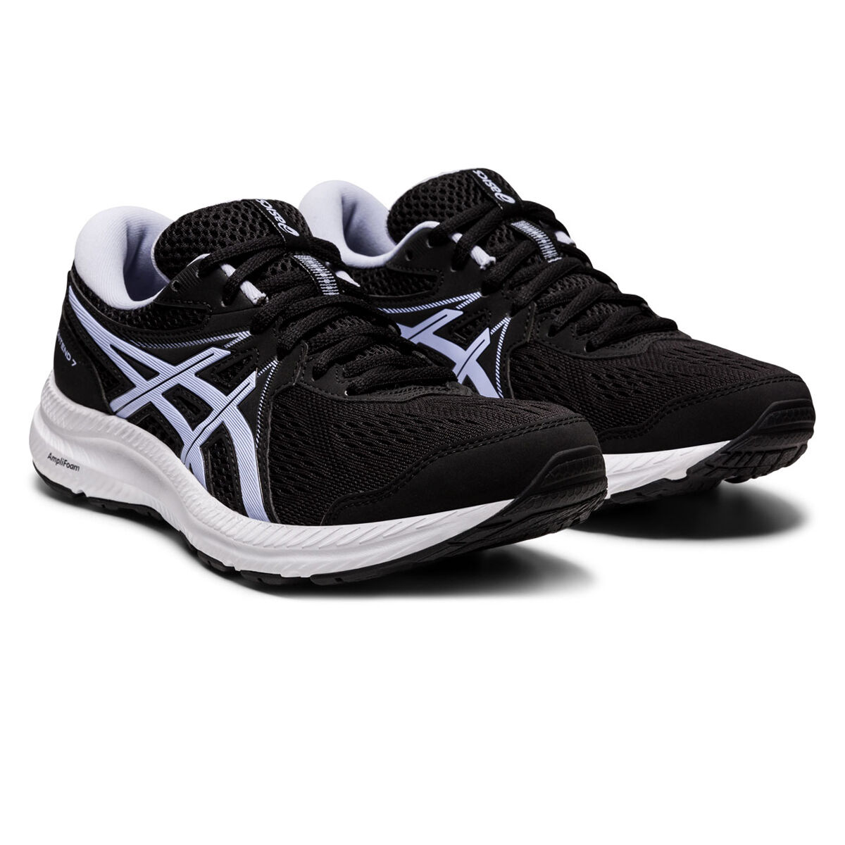 Asics GEL Contend 7 Womens Running Shoes Black Lilac US 6 Rebel Sport