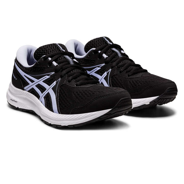 Asics GEL Contend 7 Womens Running Shoes, Black/Lilac, rebel_hi-res