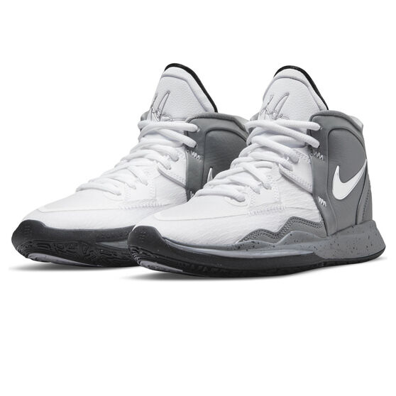 Nike Kyrie 8 SE White Cement GS Kids Basketball Shoes, White/Grey, rebel_hi-res