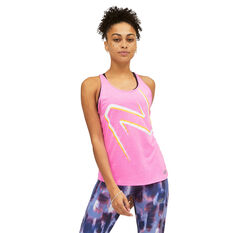 New Balance Womens Printed Impact Run Tank, Pink, rebel_hi-res