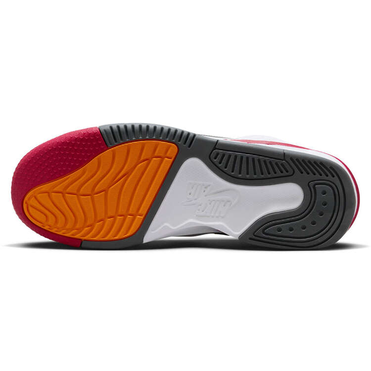 Jordan Max Aura 5 Basketball Shoes, White/Orange, rebel_hi-res