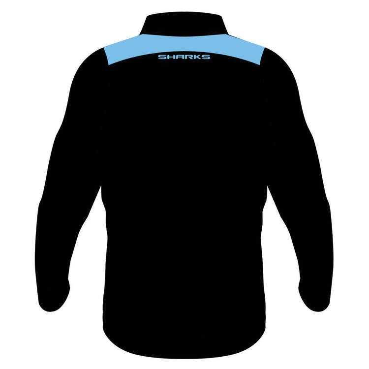 Cronulla-Sutherland Sharks Mens 2024 Track Jacket, Black, rebel_hi-res