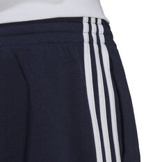 adidas Mens Essentials French Terry 3-Stripes Shorts, Navy, rebel_hi-res
