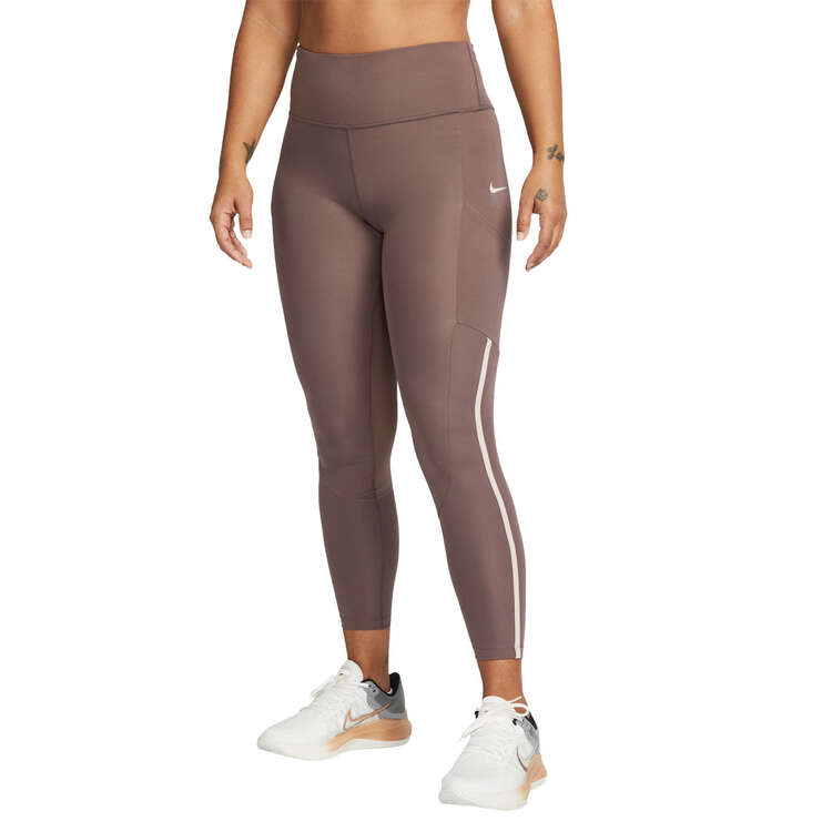 Nike Air Womens Fast Mid-Rise 7/8 Running Tights Purple XL