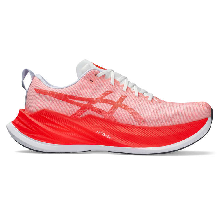Asics Superblast Mens Running Shoes White/Red US 7, White/Red, rebel_hi-res