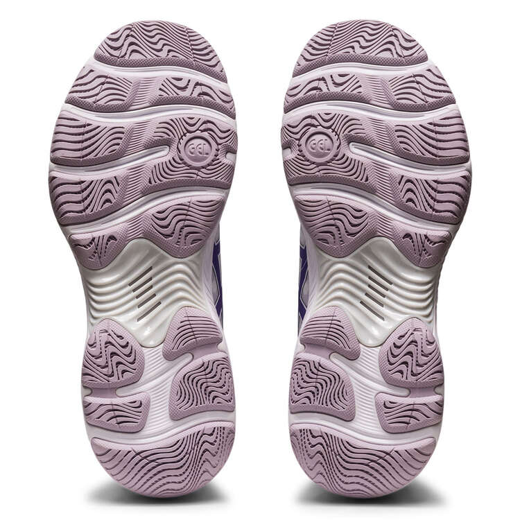 Asics Netburner Professional FF 3 Womens Netball Shoes, White/Purple, rebel_hi-res