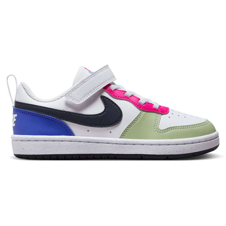 Nike Court Borough Low Recraft PS Kids Casual Shoes White/Pink US 11, White/Pink, rebel_hi-res