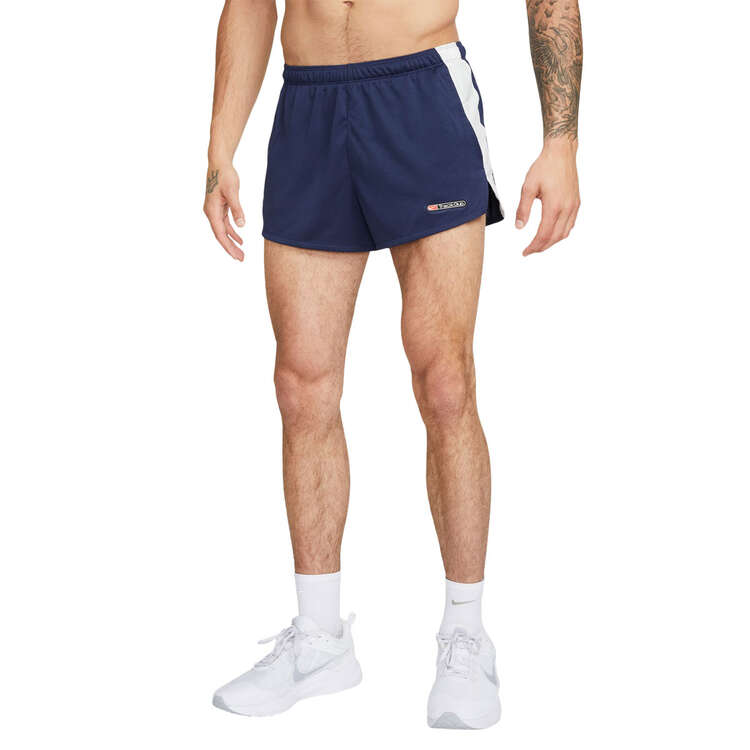Nike Mens Dri-FIT Track Club Brief-Lined 3-inch Running Shorts, Navy, rebel_hi-res