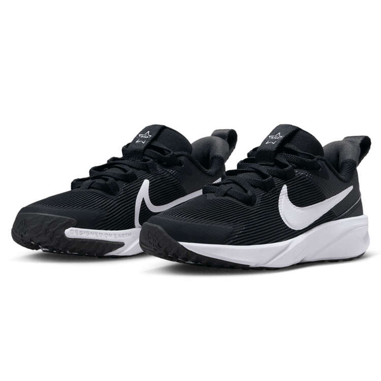 Nike Star Runner 4 Next Nature PS Kids Running Shoes, Black/White, rebel_hi-res