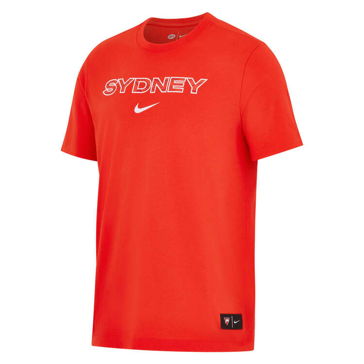 Sydney Swans 2024 Mens Energy Tee Red S, Red, rebel_hi-res