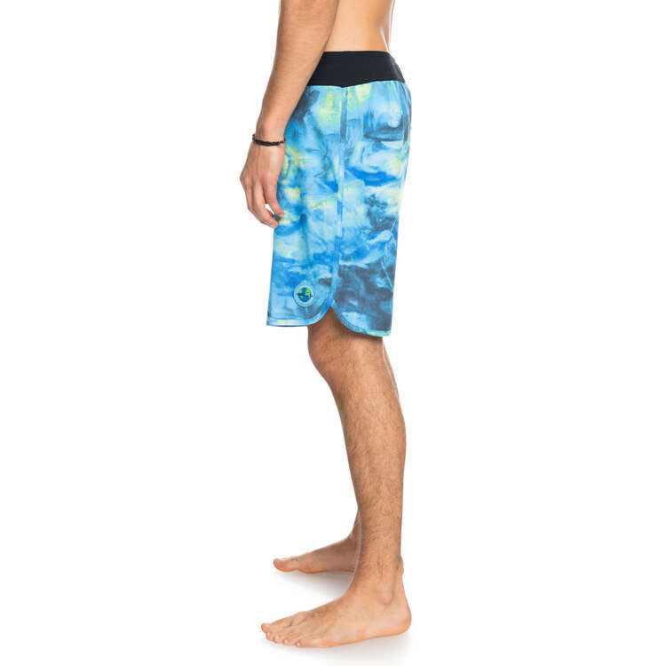 Quiksilver Mens Ocean Scallop 18in Board Shorts, Blue, rebel_hi-res