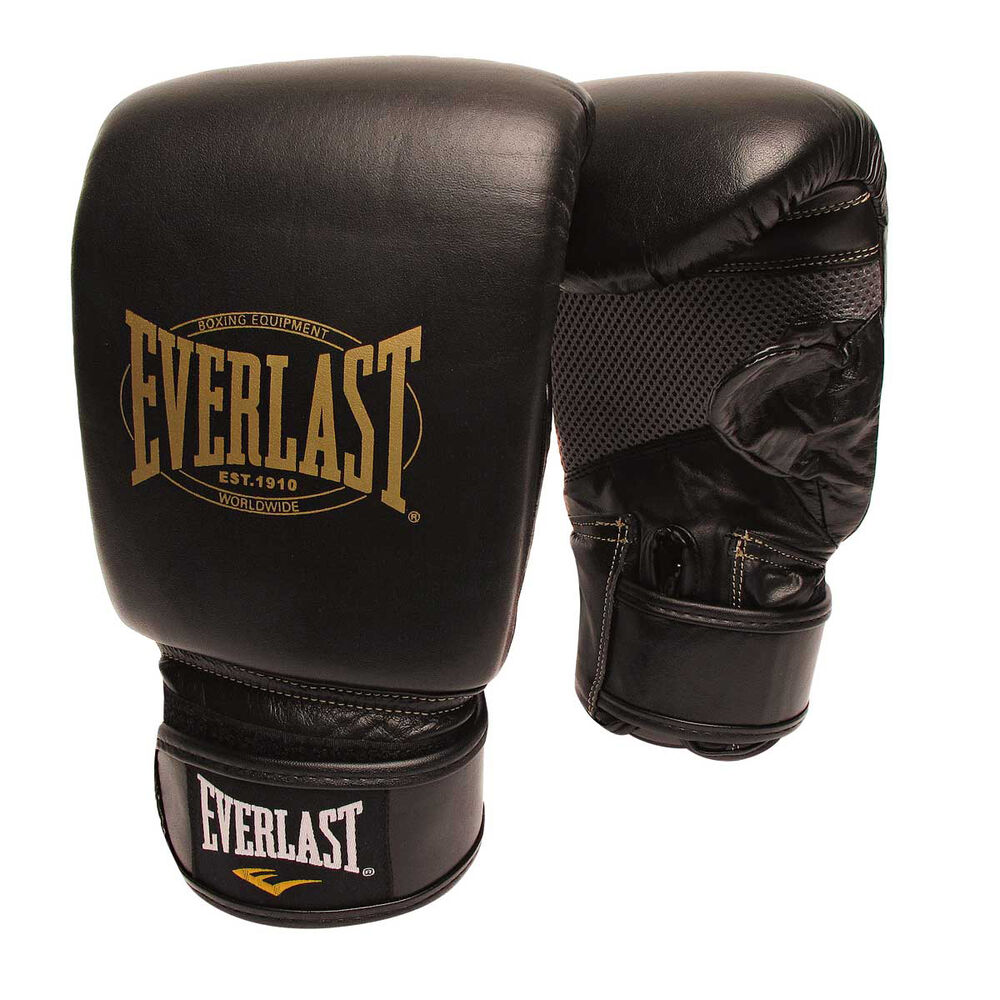 Everlast 1910 Leather Training Boxing Gloves Black | Rebel Sport