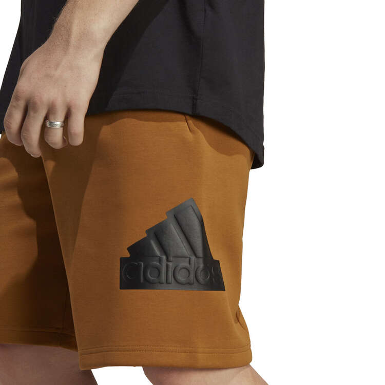 adidas Mens Future Icons Badge of Sport Shorts, Yellow, rebel_hi-res