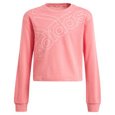 adidas Girls VF Essential Logo Sweatshirt Pink 6, Pink, rebel_hi-res