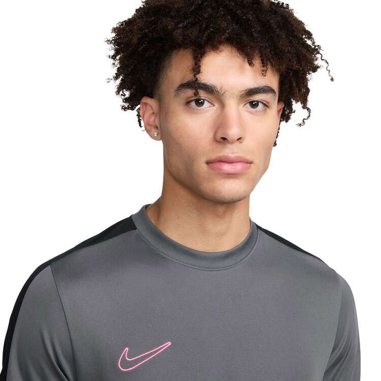 Nike Mens Dri-FIT Academy 23 Football Tee, Grey/Black, rebel_hi-res