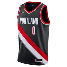 Nike Portland Trail Blazers Damian Lillard 2021/22 Mens Icon Jersey, Black, rebel_hi-res