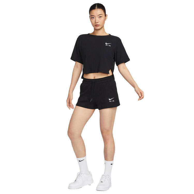 Nike Womens Sportswear Ribbed Jersey, Black, rebel_hi-res