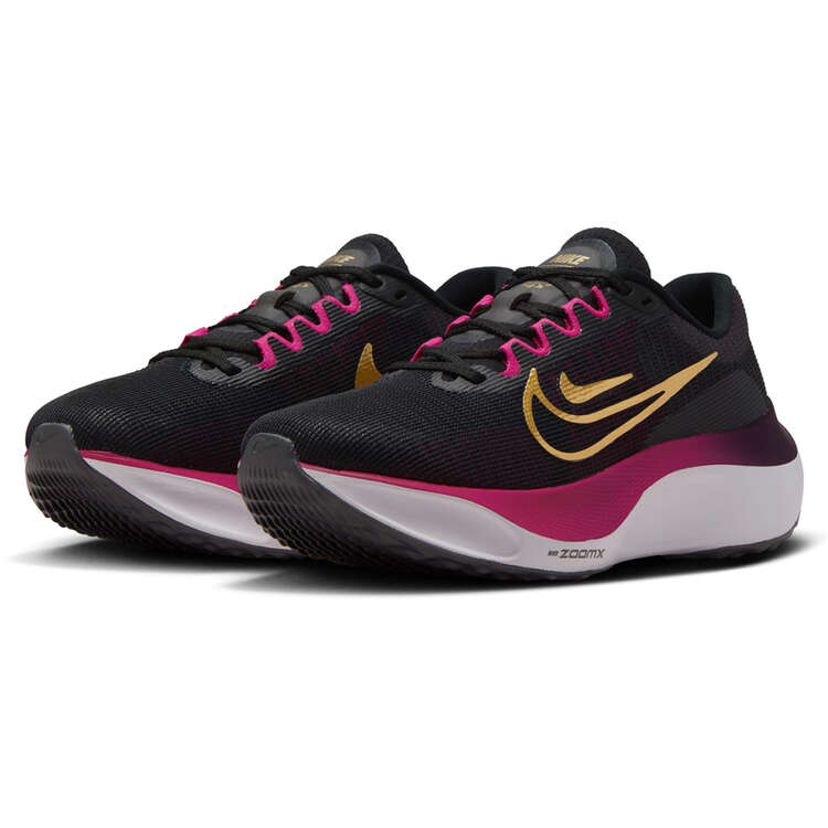 Nike Zoom Fly 5 Womens Running Shoes, Black/Gold, rebel_hi-res
