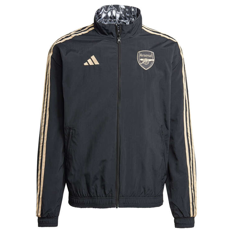 adidas Arsenal FC Ian Wright 2023/24 Anthem Jacket Black S, Black, rebel_hi-res