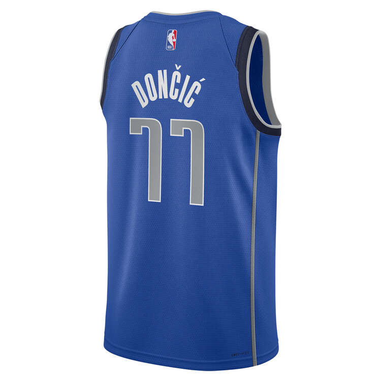 Nike Youth Dallas Mavericks Luka Dončić 2023/24 Icon Basketball Jersey Blue S, Blue, rebel_hi-res