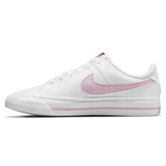 Nike Court Legacy GS Kids Casual Shoes White/Pink US 4, White/Pink, rebel_hi-res
