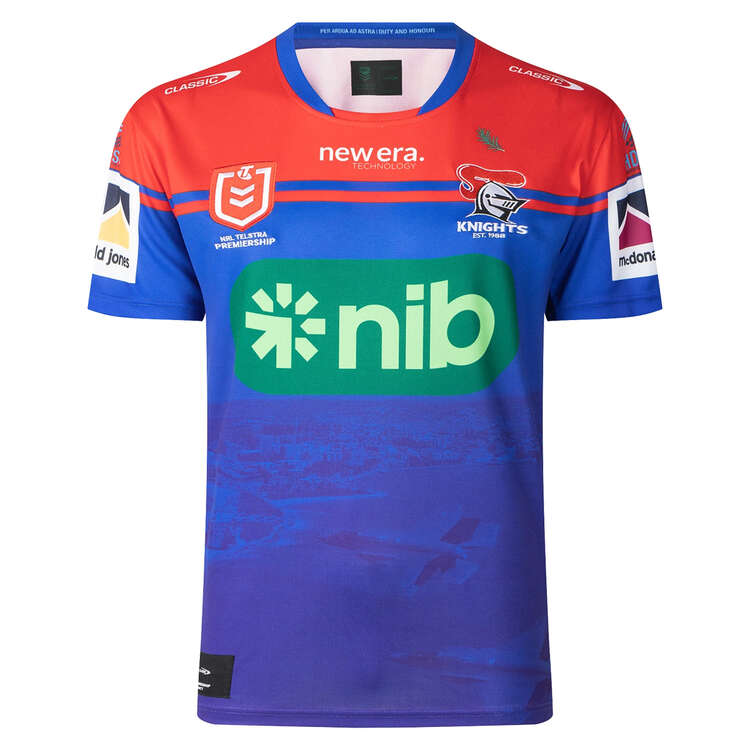 Newcastle Knights 2024 Mens ANZAC Jersey Blue/Red S, Blue/Red, rebel_hi-res