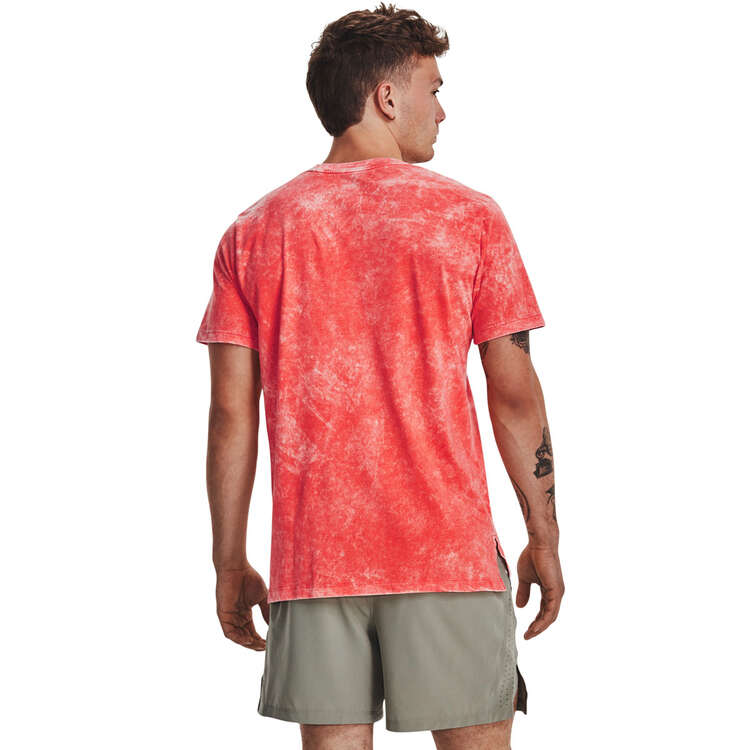 Under Armour Mens UA Run Anywhere Wash Tee Red XS, Red, rebel_hi-res
