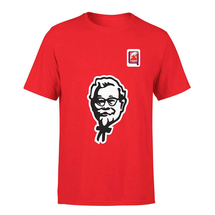 Dolphins Mens KFC Retro Tee Red S, Red, rebel_hi-res