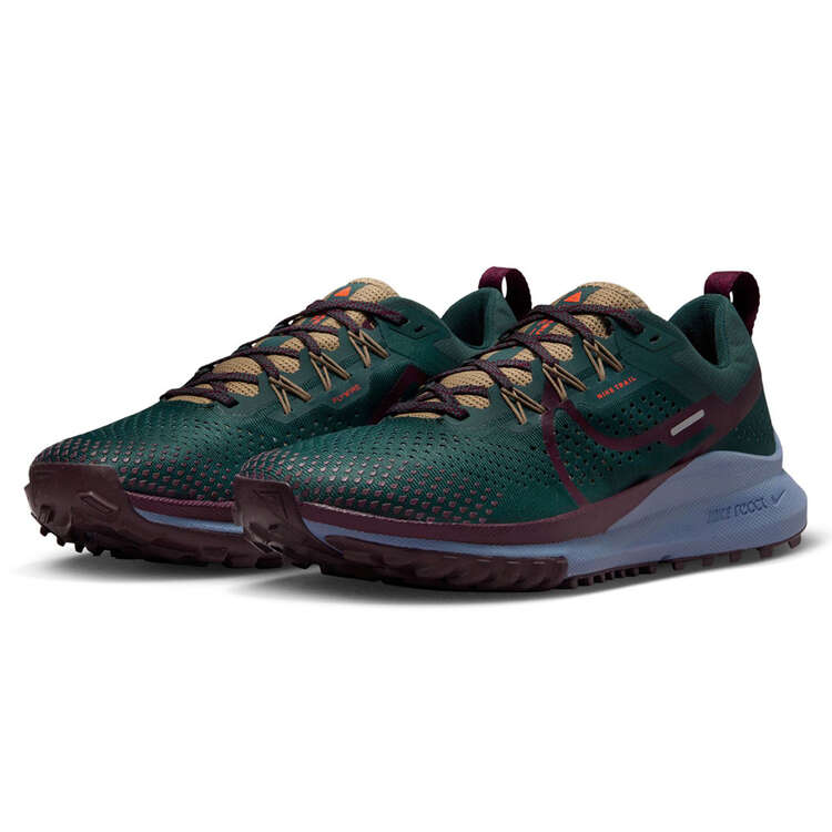 Nike React Pegasus Trail 4 Mens Trail Running Shoes, Green/Grey, rebel_hi-res