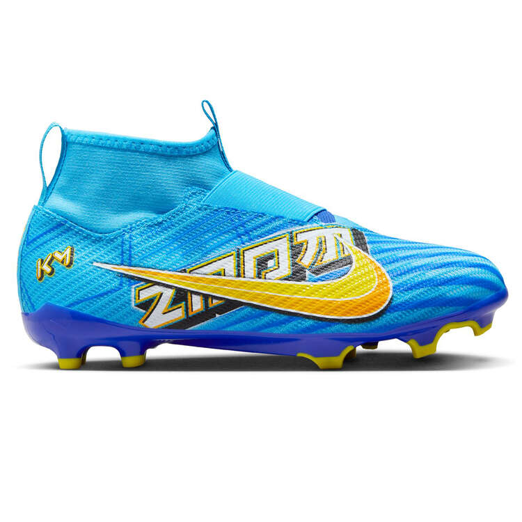 Nike Zoom Mercurial Superfly 9 Pro KM Kids Football Boots Blue/White US 1, Blue/White, rebel_hi-res