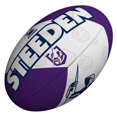 Steeden NRL Melbourne Storm Supporter Rugby League Ball Purple 5, , rebel_hi-res