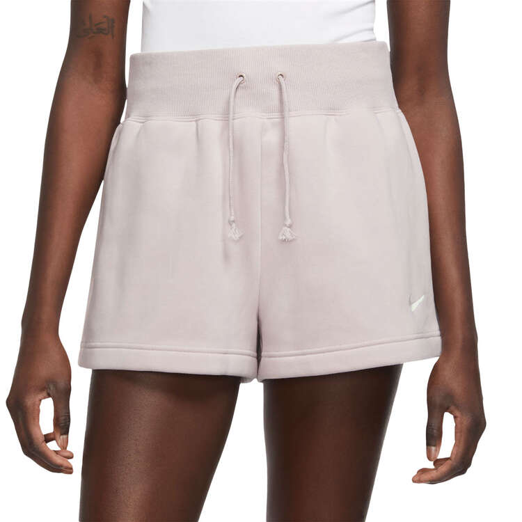 Nike Womens Sportswear Phoenix Fleece High Waisted Oversized Shorts, Purple, rebel_hi-res