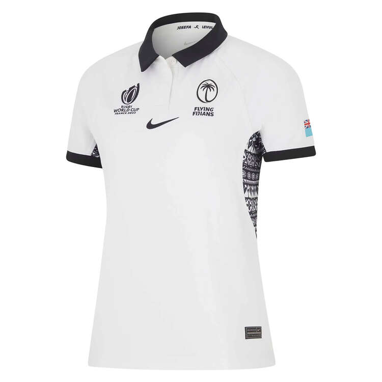 Fiji 2023 Womens Home Rugby Jersey, White, rebel_hi-res