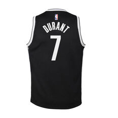 Nike Brooklyn Nets Kevin Durant 2020/21 Kids Icon Swingman Jersey Black S, Black, rebel_hi-res