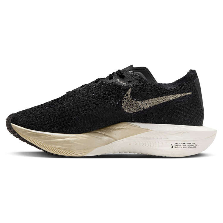Nike ZoomX Vaporfly Next% 3 Womens Running Shoes Black/Gold US 6.5, Black/Gold, rebel_hi-res