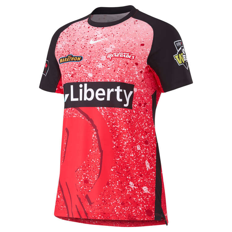 Nike Womens Melbourne Renegades 2023/24 Replica WBBL Home Shirt Red XS, Red, rebel_hi-res