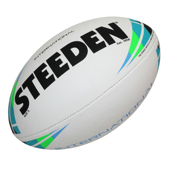Steeden International Rugby League Ball White / Multi 5, , rebel_hi-res