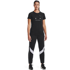 Under Armour Womens Sportstyle Graphic Tee, Black, rebel_hi-res
